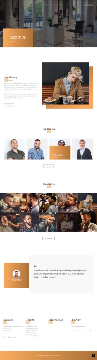 mrabiulhabib's tweet photo. Barber Website Design
—-------------------------------
Platform: Wordpress
Theme/Builder: Elementor pro
Pages: 5
Hire me:
https://t.co/hDl5ea7Gdk
About me:
https://t.co/yjihvDCNdQ
More Portfolio Project: https://t.co/Zo7GZ8BbrS
#MigrateWebsite #WebsiteDesign #WordPressWebsite https://t.co/9qHYQt8IuF