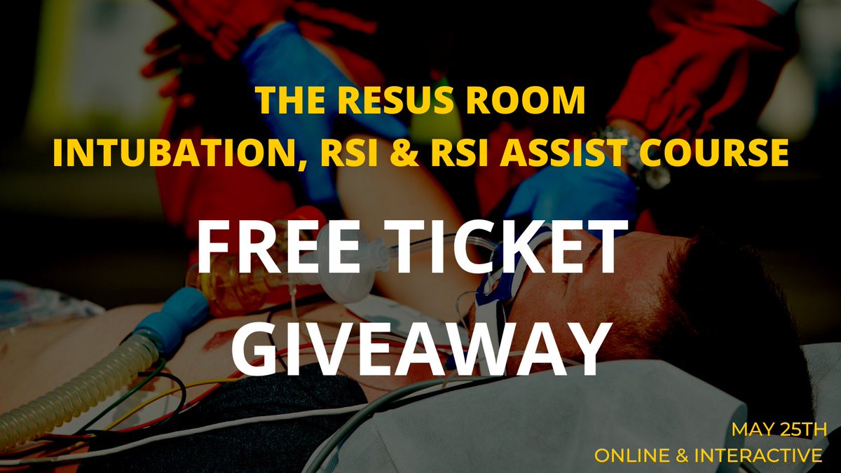 24 hour competition! Free tickets to one lucky winner to our upcoming conference + sedation + cardiac arrest masterclass Just •give this a retweet and like •register for free CPD membership •tag 2 friends below We’ll contact the winner tomorrow! theresusroom.co.uk/courses-events/