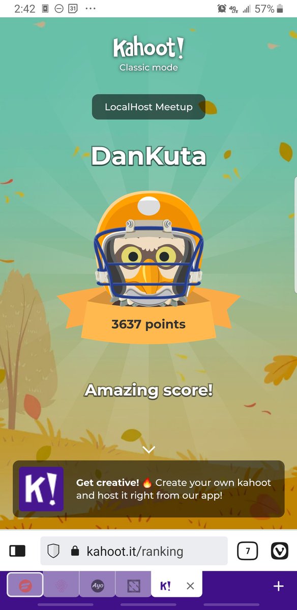 dan_kuta's tweet photo. @Join_localhost enjoyed a game of Kahoot #LLMeetup23 https://t.co/PnK0tJZ0gu