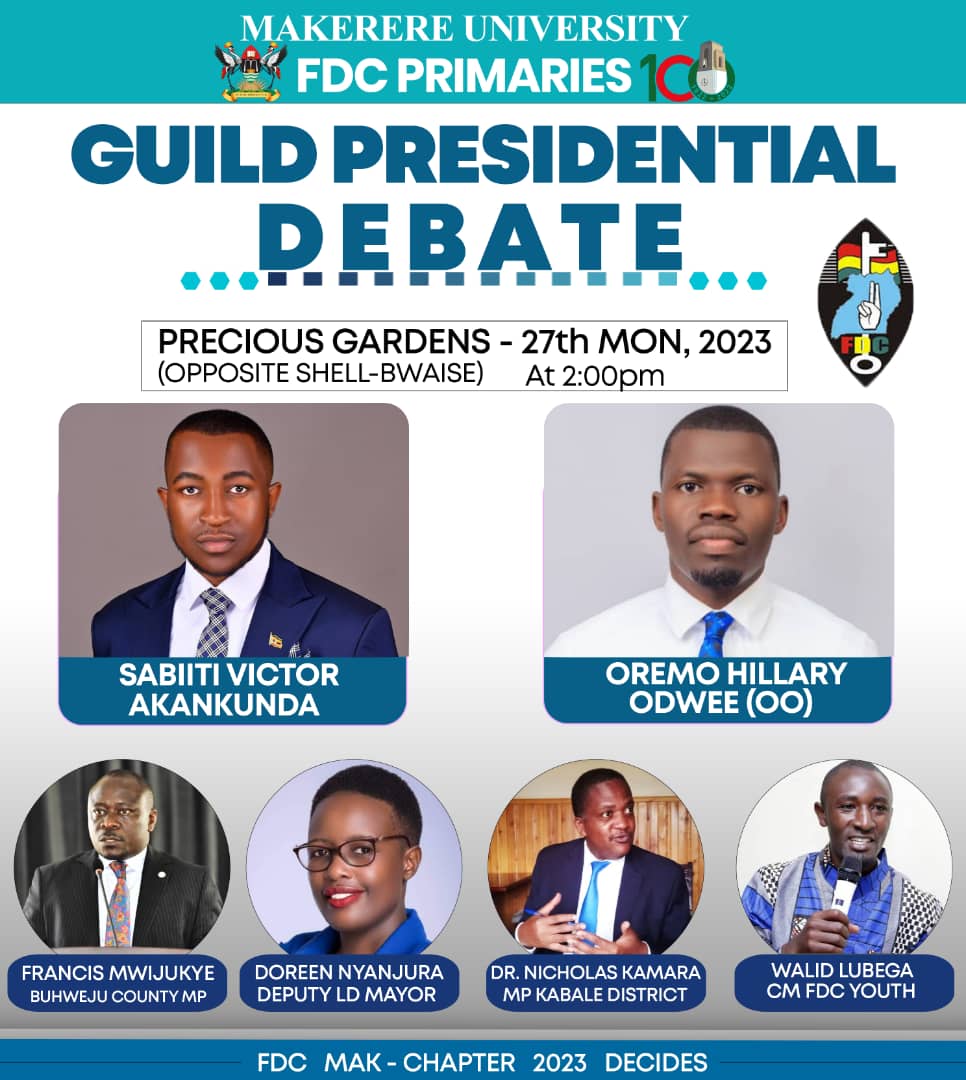 Moday 27th March 2023 is the date.

FDC Makerere University Chapter Decides 2023.
<a href="/FDCOfficial1/">FDC</a> 
<a href="/fdcmakerere1/">FDC Makerere University Chapter</a> 
<a href="/connectFDC1/">FDC Institutional Connect</a> 
<a href="/fdcHOB/">HOUSE of BLUENERS</a> 
<a href="/FDCMUSTCHAPTER/">FDC MUST CHAPTER</a> 
<a href="/mubs_fdc/">FDC MUBS CHAPTER 💙💙✌️✌️</a> 
<a href="/FdcGulu/">Gulu University FDC Chapter</a>