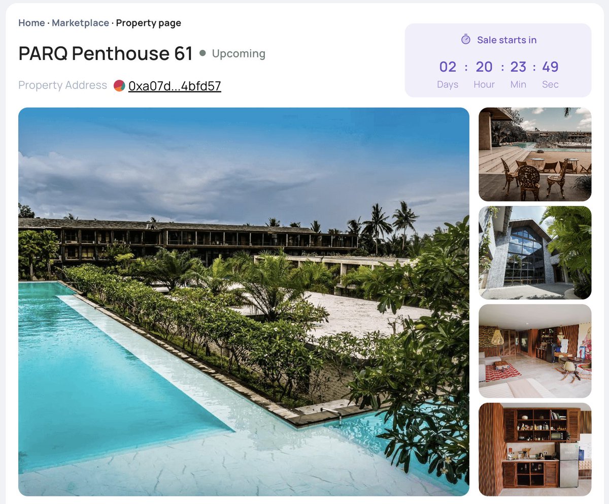 Check out Binaryx Protocol on MAINNET!🔥

app.binaryx.com
The 1st apartment in Bali is already there🏝

🏡The sale starts on March 28. If you have an OG role, you can enter the sale on Mar 27 with a bonus. 
🟠 Added a Crew3 task for 500XP. Finish the quest and get the OG!