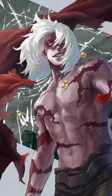 ヒロアカファンアート過去絵(いじってたらほぼ描き直したレベルの)リメイク死柄木弔#ヒロアカ#僕のヒーローアカデミア #heroaca_a 