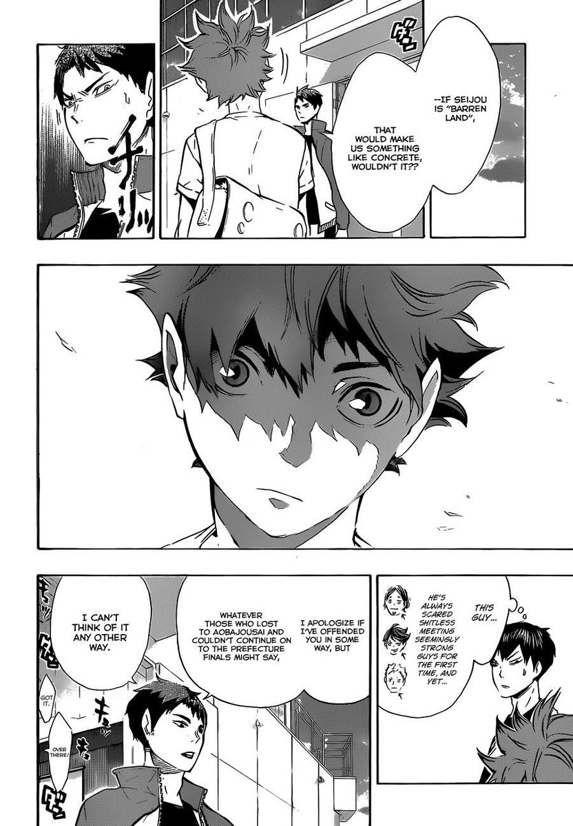 posting manga caps bc its easier for me to get this than anime screenshots lol

i think there was an added anime-only line in the 2nd example where kageyama said smth like "let's go head towards that goal" and i liked that a lot https://t.co/UlkWwvPI90 