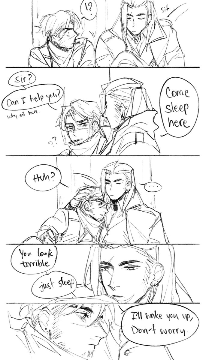 (Sketch) "Have a good dream"

After Cypher had a nightmare, he finally have a good sleep.

#cysova 