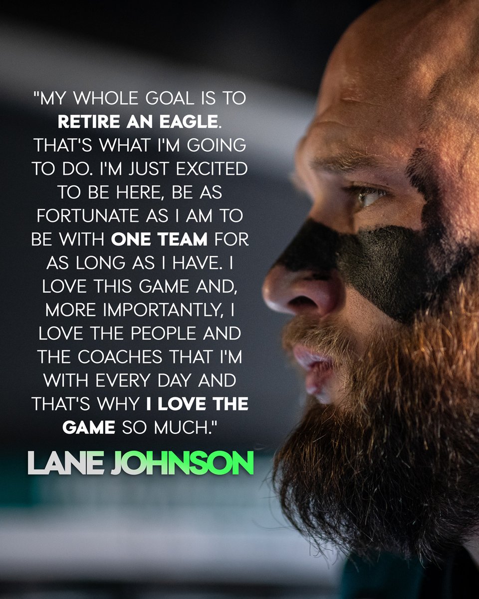 So lucky to have @LaneJohnson65 #FlyEaglesFly