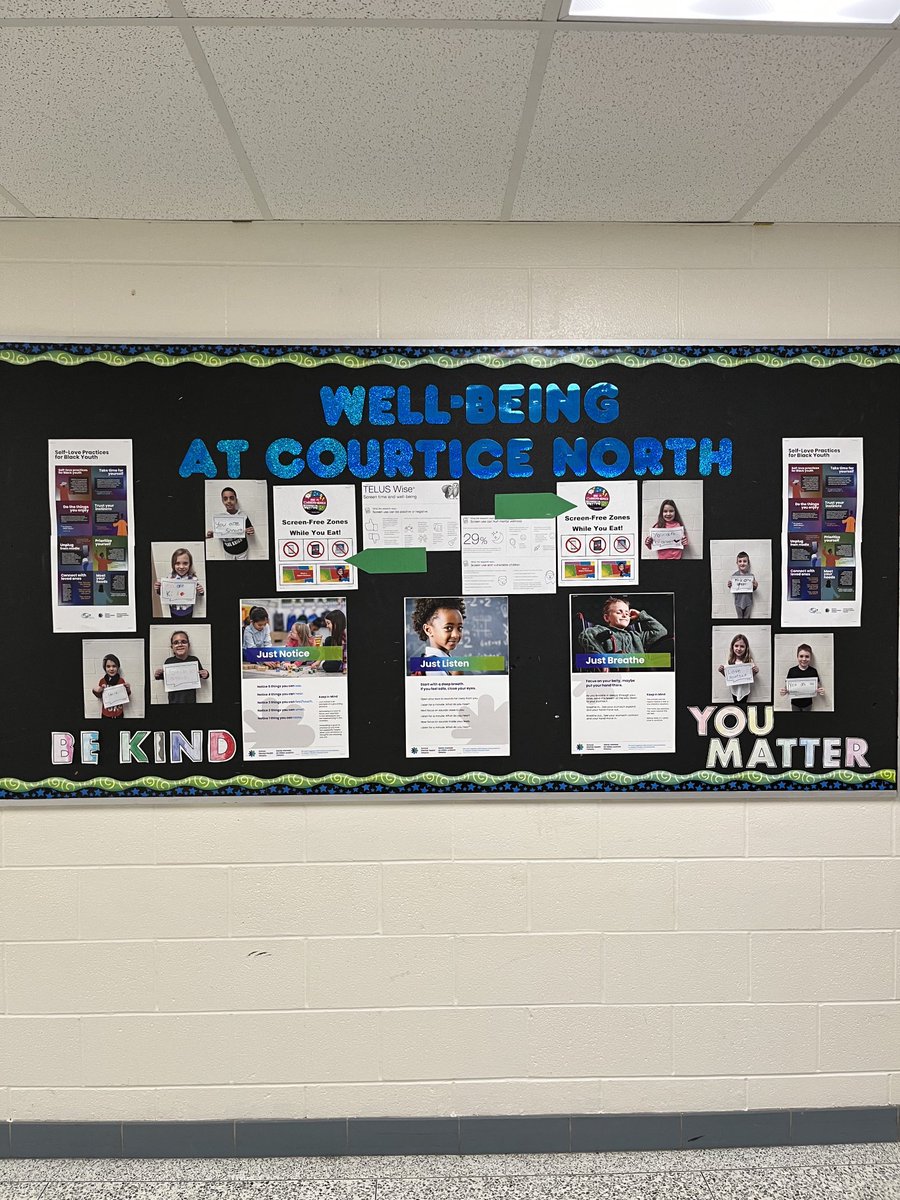 Positively impacting mental health and well-being at Courtice North PS with our school-wide initiative of ‘screen-free zones while eating!’  Come and join us for our Family Wellness Evening on April 5th! 🙏🏼