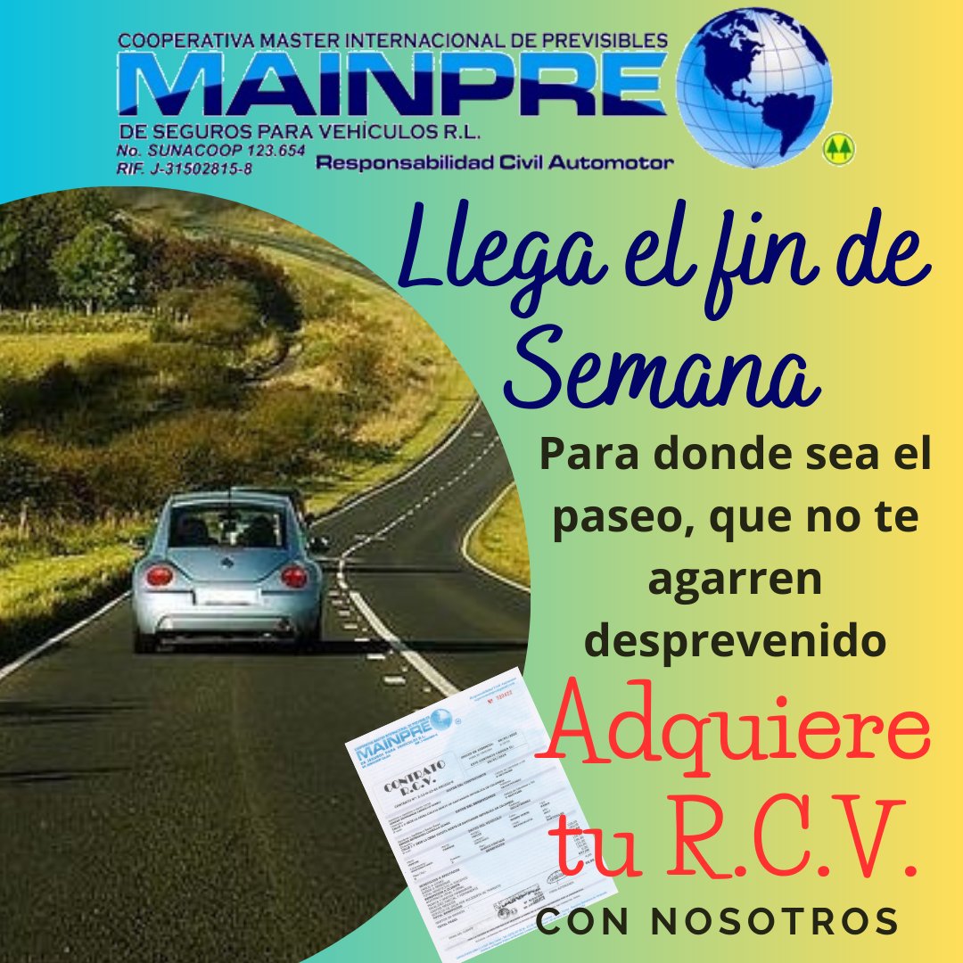 mainpre's tweet photo. Que no te agarren desprevenido, mantén al día los documentos para el tránsito vehicular

🔵 Cédula de Identidad
🔵 Licencia de Conducir del grado correspondiente al Vehículo 
🔵 Certificado Médico
🔵 Carnet de Circulación
🔵 R.C.V.
#mainpre #mainpreseguros #rcv #sancristobal https://t.co/ZkgWRmiaEn