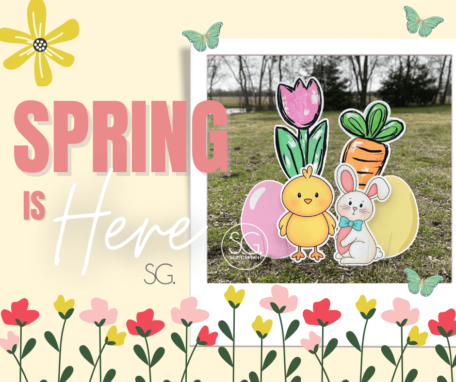 SignGypsiesAbq's tweet photo. Did someone say "Spring"?! Yes, please! Celebrate the season with Sign Gypsies! Get started at https://t.co/plzOIKIAAZ.
.
.
.
.
#signgypsies #readysetcelebrate #springtime #spring #easter #egghunt #chick #bunny #eggs #carrot https://t.co/Ispj42B02P