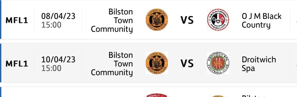 @_DazzlingDave @1magicmoss @BilstonTownFC @SRFCofficial Last 2 home games, obviously @wolves are at home on the 8th