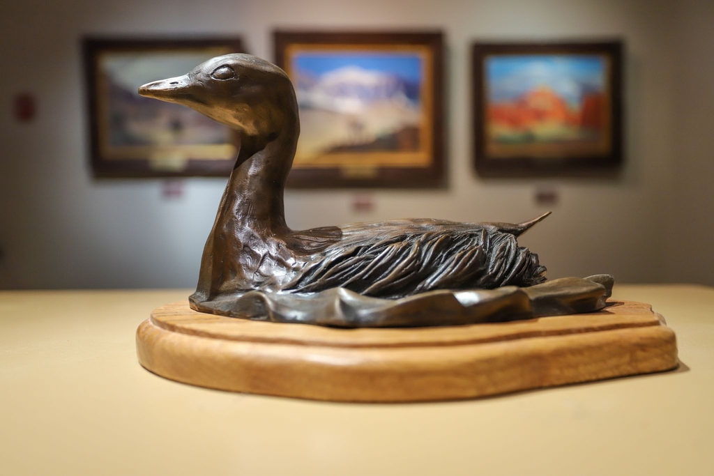 As of yesterday, the Dale Roark Wildlife Exhibit is open to the public! You can see Roark's work in room 6 of the museum until July 28th.
#openat10 #wildlifesculptures #grebe #weekend