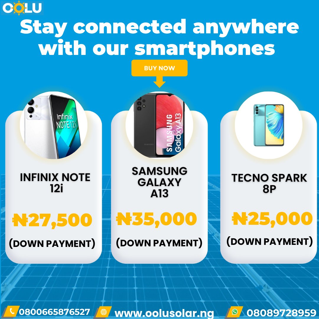 Ignitepowerng's tweet image. Get one today and pay in installments.
.
.
#oolusolarng  #offgridpower#sustainableoffice #solarpowered #solarledlight #SolarPower #mobilephone#SustainableHome.