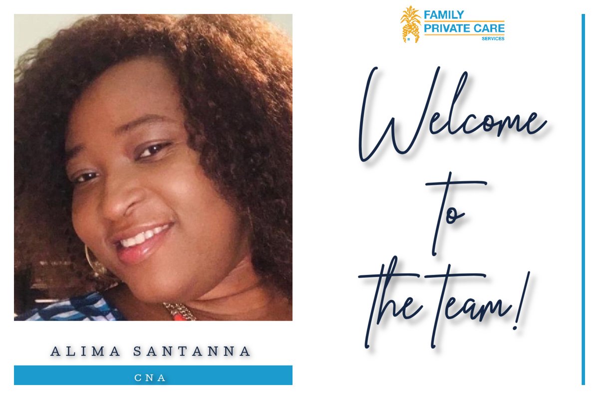 Join us in welcoming Alima Santanna to the Family Private Care team! We are honored to have you join us!
#welcome #healthcare #CNA #FamilyPrivateCare