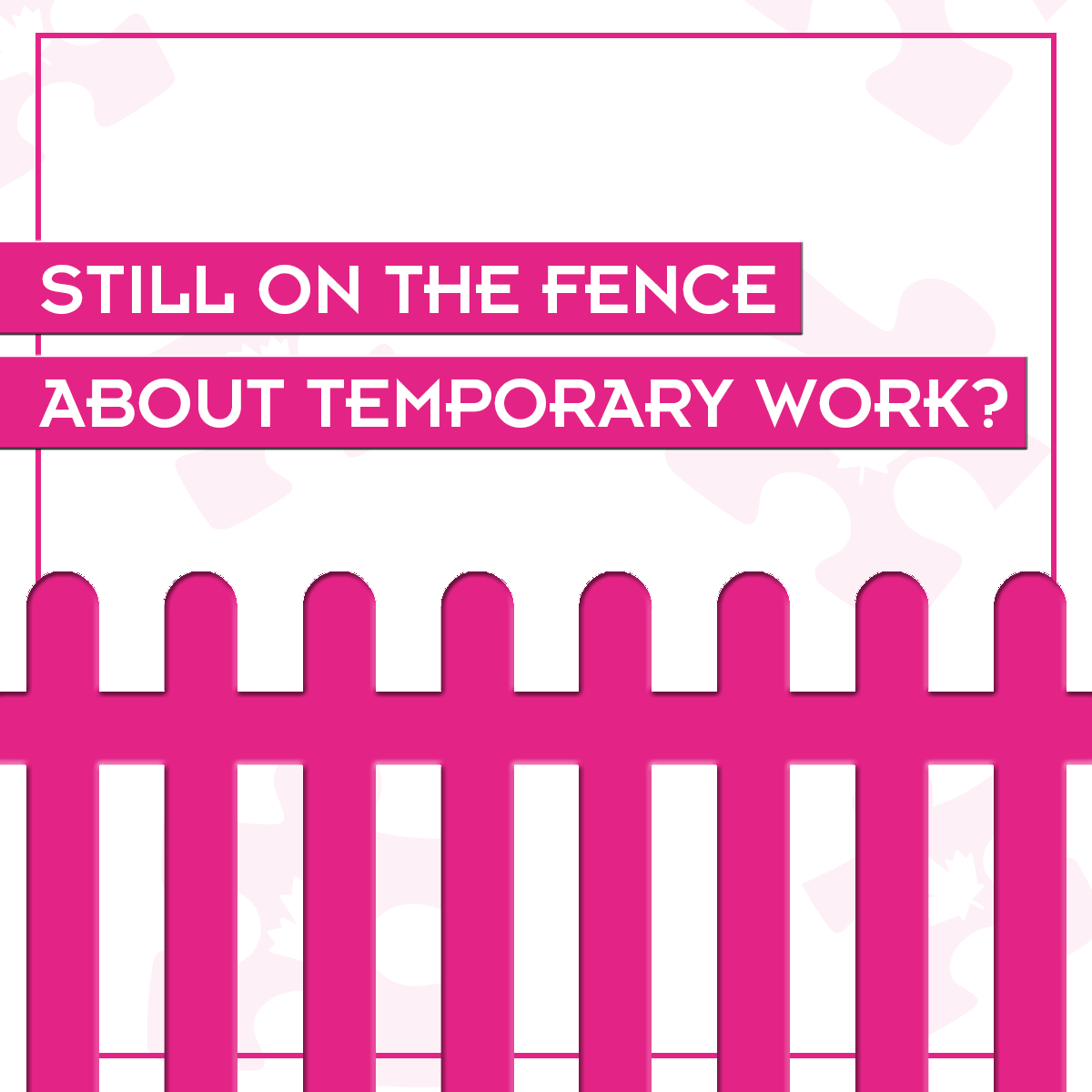 Still on the fence when it comes to temporary work?

Keep an eye on our page to learn the benefits of working in temporary roles!

#JobSearch #JobSeekers #JobOpportunity #Hiring #NowHiring #Career #JobVacancies #Recruitment #GTAJobs #CompetitiveRates