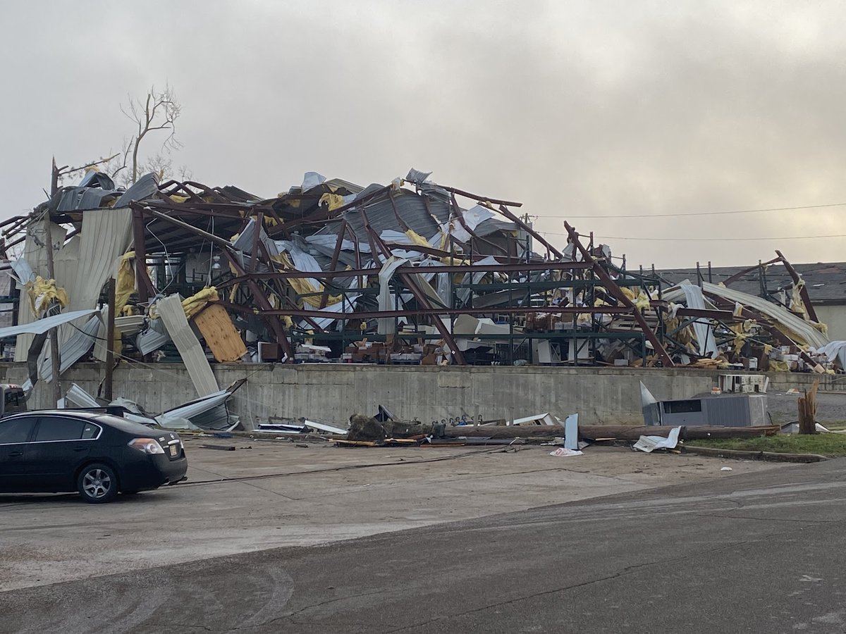 matt_laubhan's tweet photo. Daylight scene of storm damage in Amory, MS. https://t.co/Hv6Zm28O2e