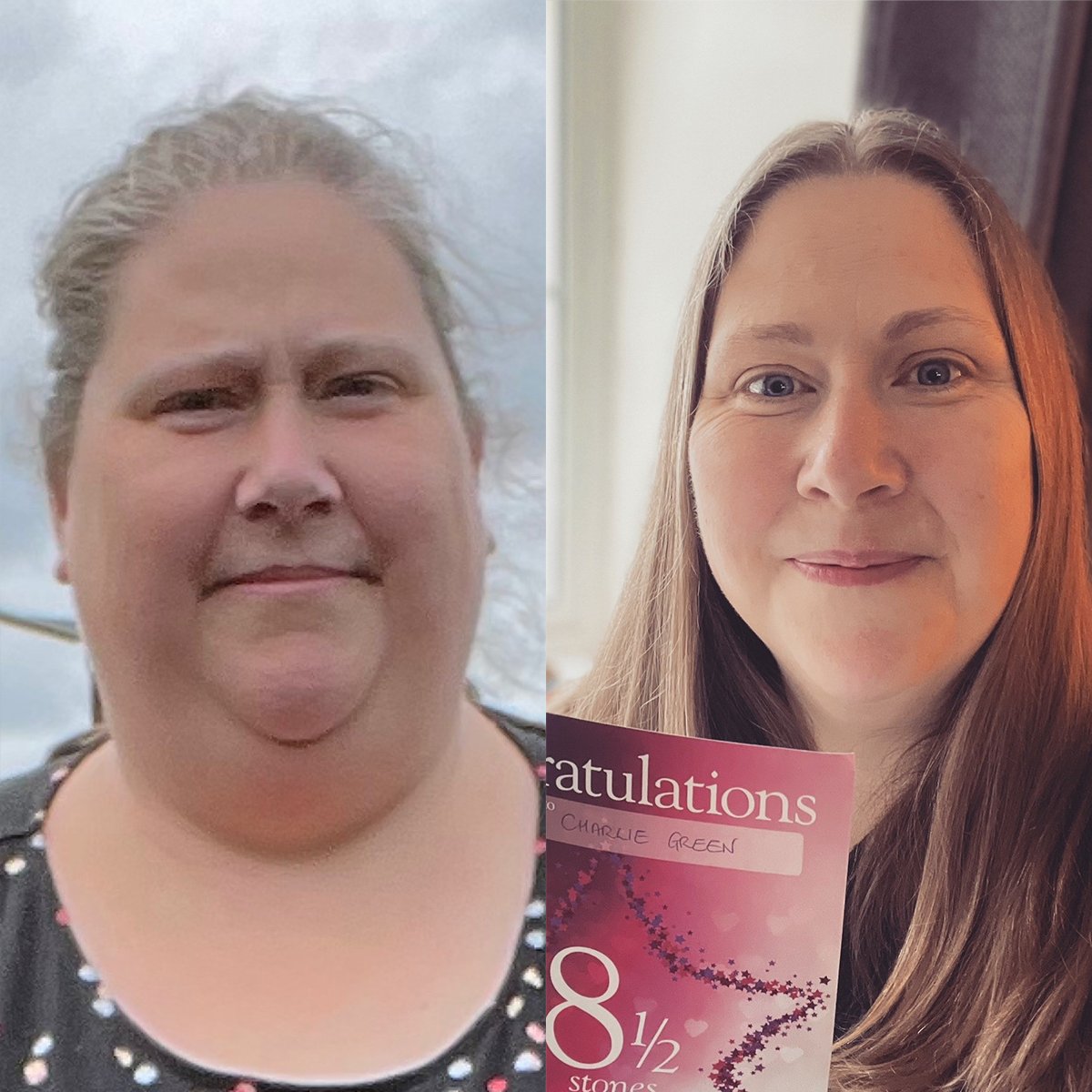 SlimmingWorld's tweet image. Charlie (charlie_sw40 on Instagram) is beaming after losing 8st 5.5lbs with #SlimmingWorld 😁, and says looking at photos from the start of her journey remind her how far she’s come 💝. Start your spring slimdown today: ow.ly/1Xw850NnOLn #YesYouCanWithSlimmingWorld