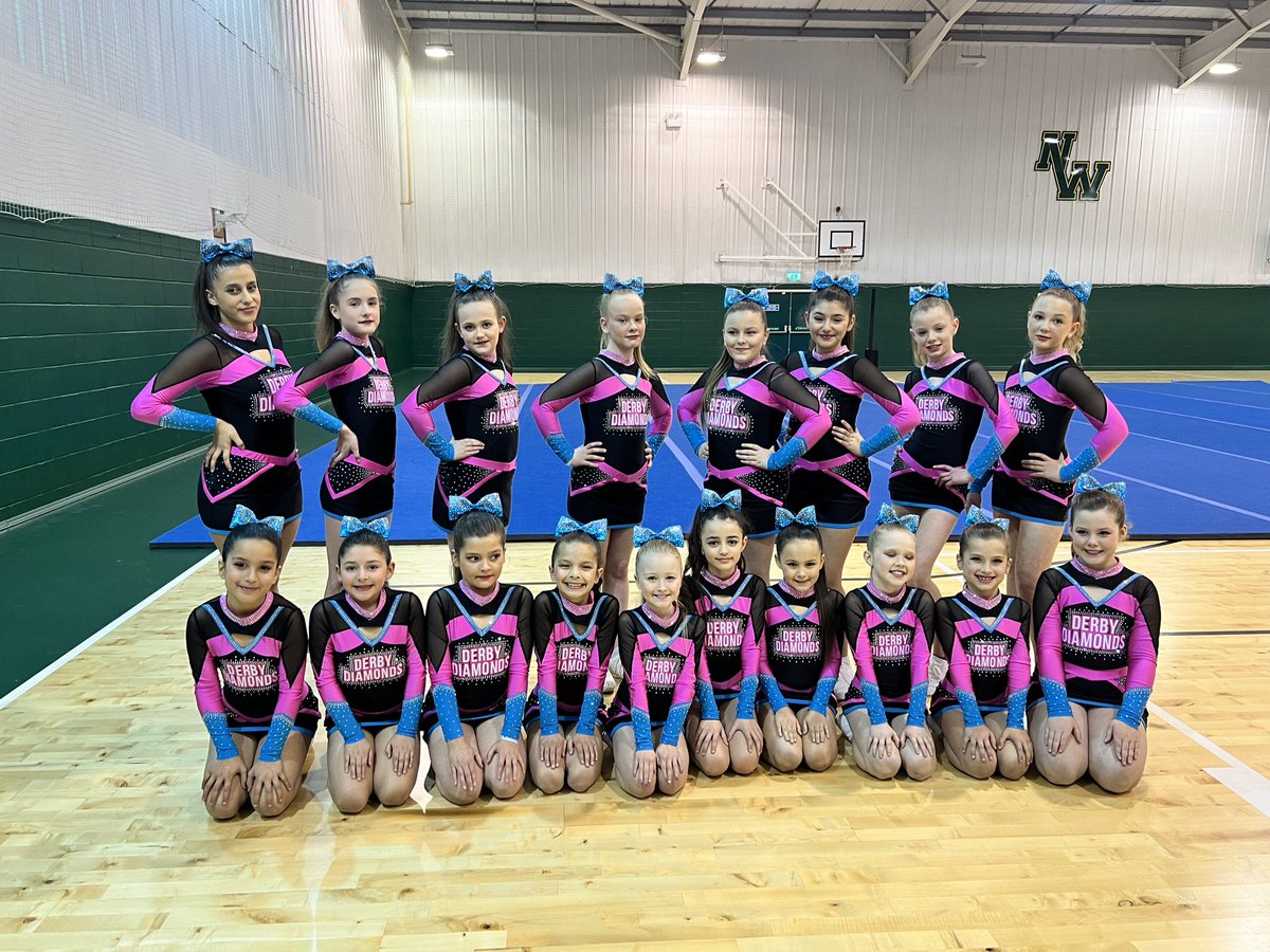 DerbyDiamonds's tweet photo. New uniforms made their debut today @cheercity competition 💎💎 https://t.co/Md2hwmFsEU