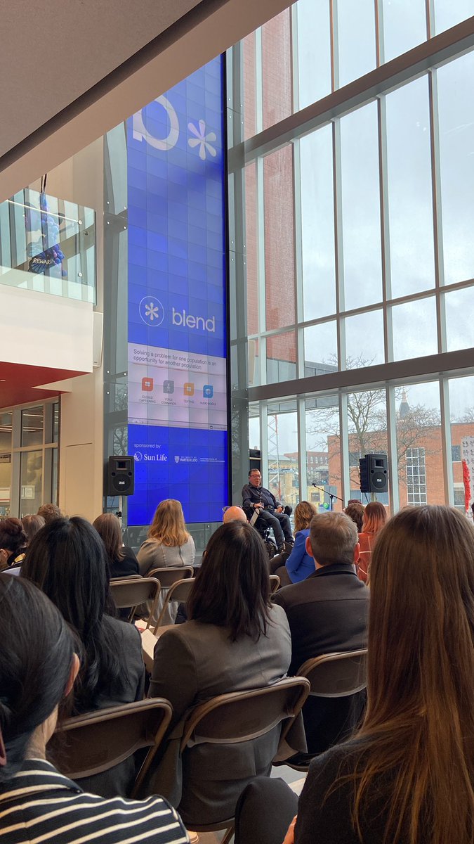 “Solving a problem for one population is an opportunity for another population.” <a href="/DDame/">Dave Dame ♿️</a> #BLEND2023