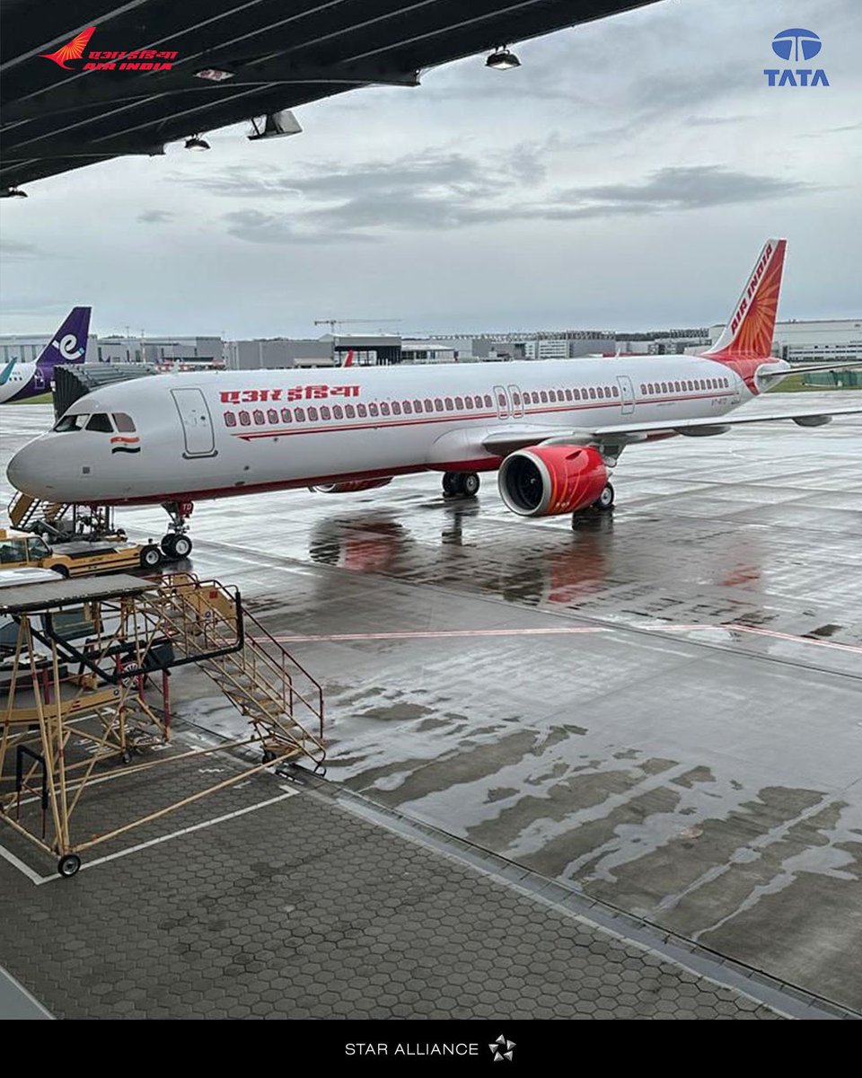 airindia's tweet photo. #FlyAI: All set to welcome the newest entrant to our AI Family- Airbus A321 Neo (VT-RTD). It’s taken off from Hamburg &amp; we can’t wait to see her land here! 
This is the 1st A321 Neo (fitted with CFM LEAP 1A Engines) type of aircraft to be inducted by AI.

Pic 3 by @flightradar24 https://t.co/a23l4iPOAi