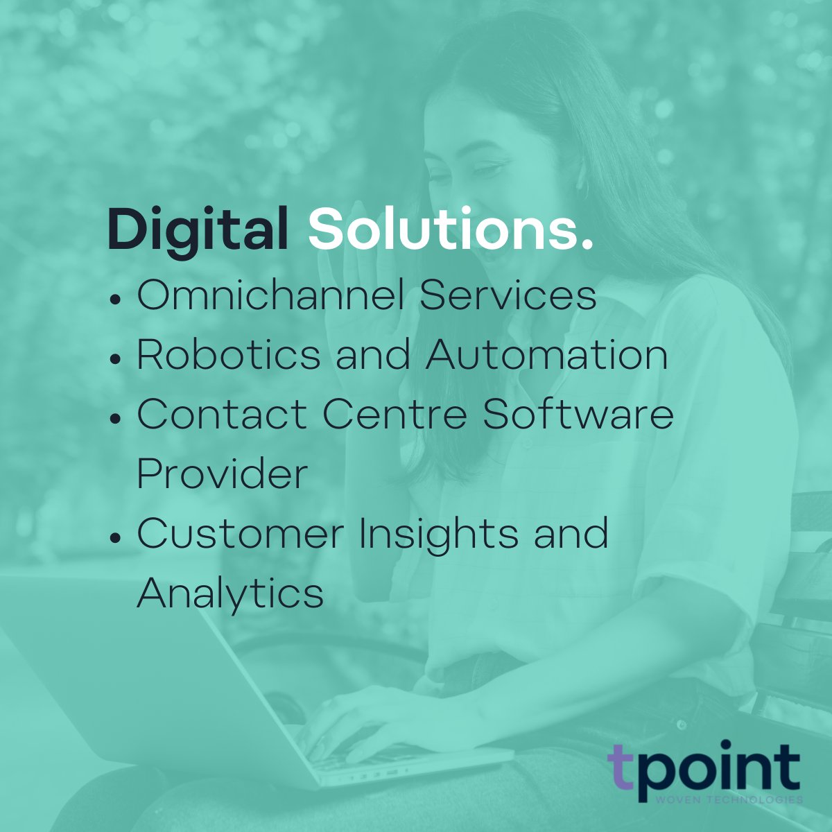 tPointSolutions's tweet image. tPoint has a whole range of digital solutions that will help you create exceptional customer experiences. 

Get in touch to find out more- tPoint.Enquiries@wearewoven.com

#Business #Strategy #Innovation