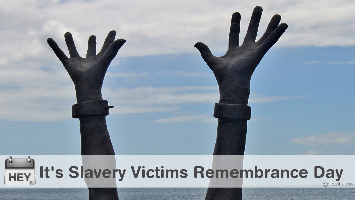 It's the International Day of Remembrance of the Victims of Slavery. 
#RememberSlaveryDay #SlaveryVictimsDay #Chains