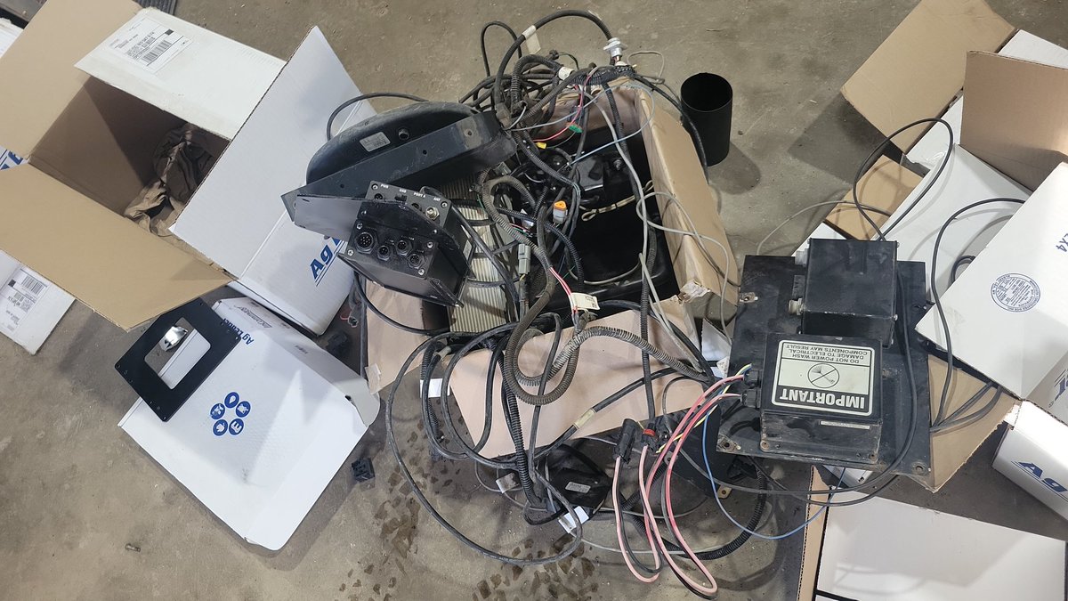 Sorry about the mess,  removed from terragator 8104, raven autosteer, falcon 2 display, anybody intrested in anything #AgTwitter
