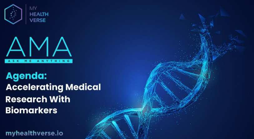 NFTEnth85621516's tweet image. Exciting news! 

The CEO of @myhealthverse will be hosting the first-ever AMA on accelerating medical research with #biomarkers. 

If you're interested in learning more about this topic and have questions for the CEO, now is your chance!

#healthcare $PHARMA