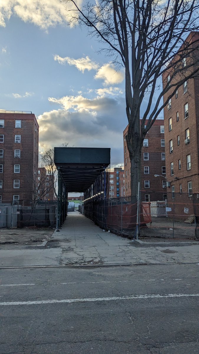 DanZajackowski's tweet photo. @ChristRobbins Thanks for investigating this, great story. The sheds that make the least sense to me are the kind  on NYCHA has that provide literally no protection from anything falling from a building. In that context the annual $30M that NYCHA spends is even more outrageous. @KeithPowersNYC https://t.co/VdKSjbW268