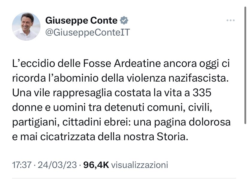 LeonhardHahn's tweet photo. Dopo l’omicidio #Andreotti, ora le donne dell’eccidio delle #FosseArdeatine. Dove furono vilmente e miserabilmente assassinati dai tedeschi *solo uomini*.
@GiuseppeConteIT è un grande! Nessuno come lui.
#strafare
#stradire https://t.co/VmkRUWRKBZ