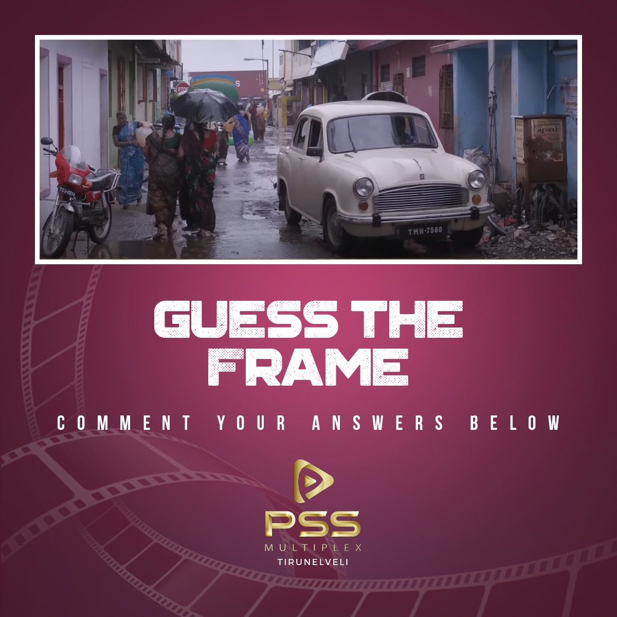PssMultiplexOff's tweet photo. Let's see how many are getting it right. Comment your answers below.
#pssquiz #guesstheframe #movieframe #tamilcinema https://t.co/EzUIl3Zad5