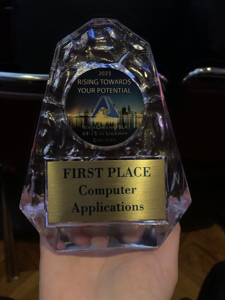 VMCCAFBLA's tweet photo. CONGRATULATIONS to our very own parliamentarian Scarlett!!! Scarlett won first place in computer applications ! ๐๐๐ฅ
#SLC #FBLA #NCFBLA #VMCCA
@VernonMaloneCCA @FBLA_National @NC__FBLA https://t.co/prV8cxjScC
