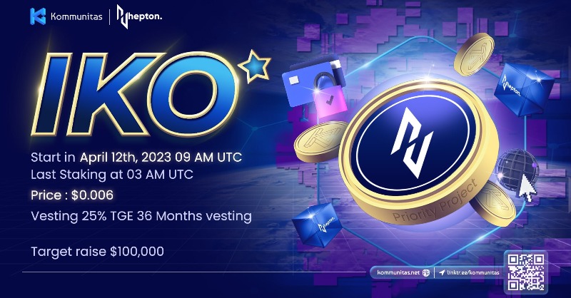 Bitcrage's tweet photo. Experience the IKO campaign for HTE run by @Kommunitas1 with just a simple click.