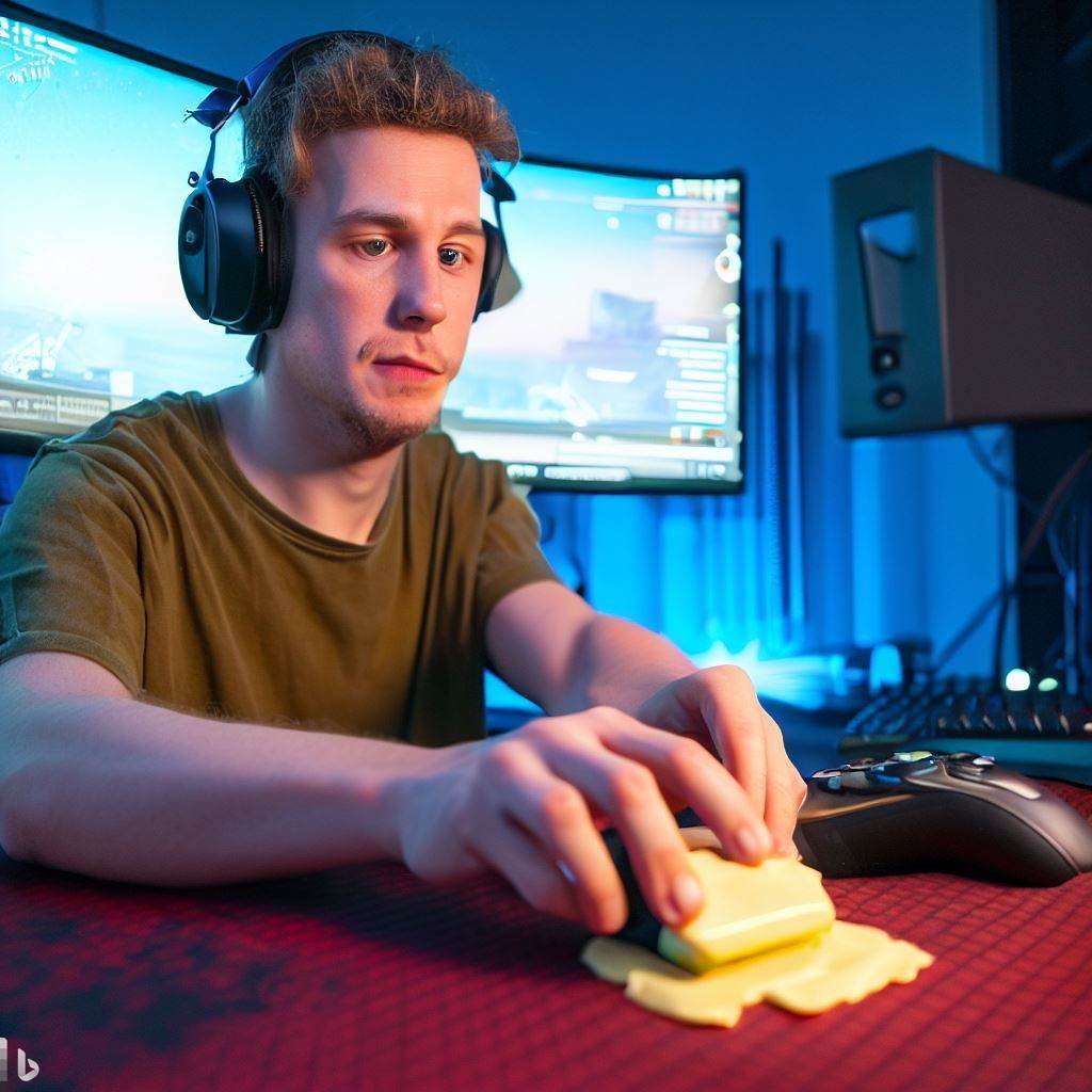 kafkalino's tweet photo. Moi quand je demande ร une IA de me dessiner en train de jouer ร BF 2042 ! #buttereffect https://t.co/9SHNXEuvCn