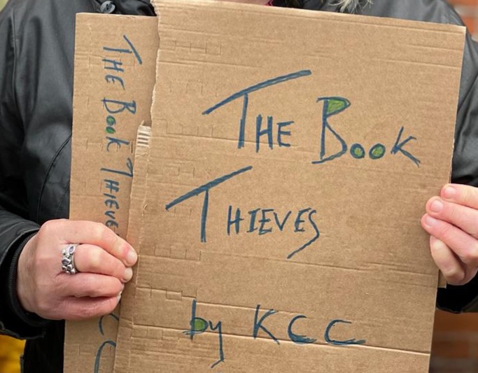 The Book Thieves by #kentcountycouncil a gripping mystery of a £1.8 million roofing quote & a missing library definitely not coming to a library in #Folkestone
#protest #newbook  #booklaunch #savefolkestonelibrary #saveourlibrary #libraries #librariesmatter