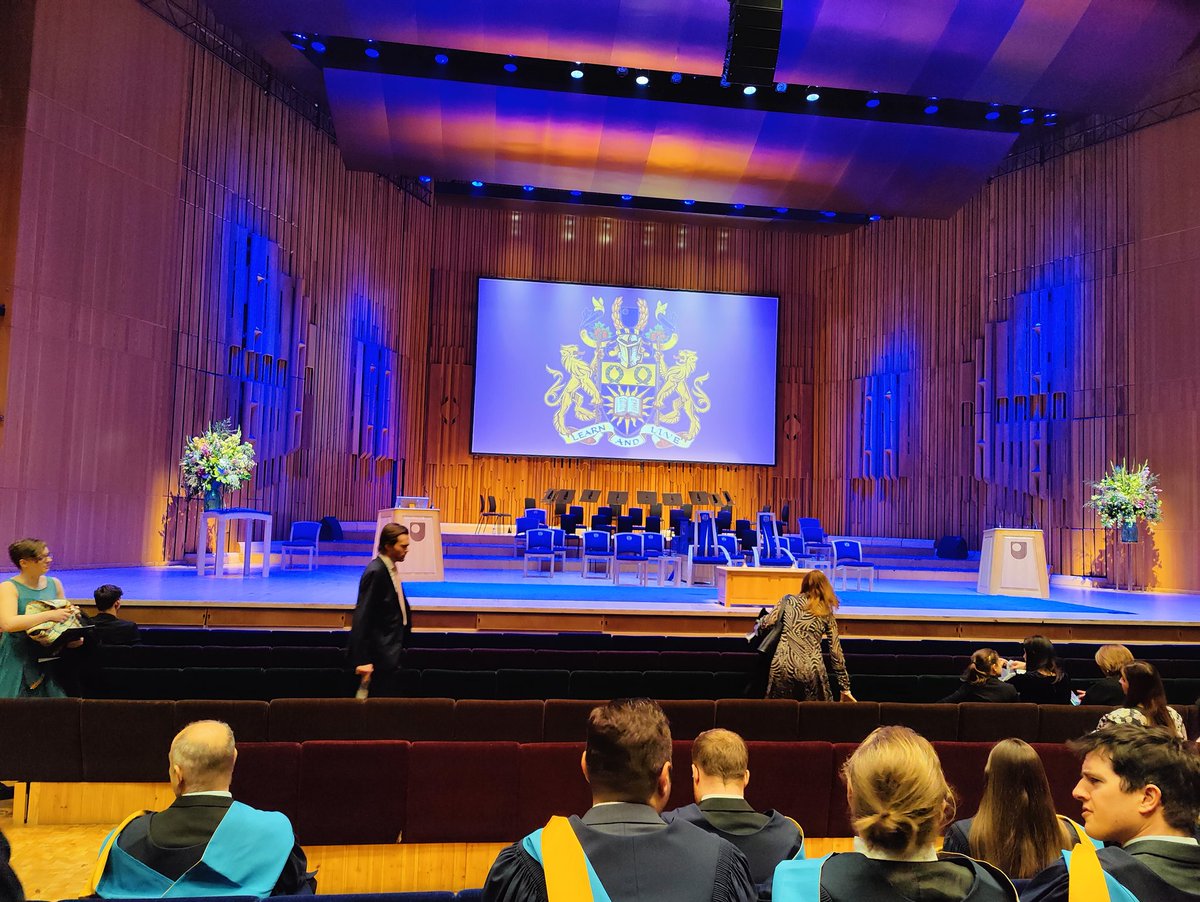 MrCersonPhysics's tweet photo. Finally at @BarbicanCentre for my @OpenUniversity Graduation Ceremony 18 months after finishing my course. Super proud to be graduating with a 1st class degree in Physics @OU_SPS @OU_STEM https://t.co/JzHSqBK3Fa