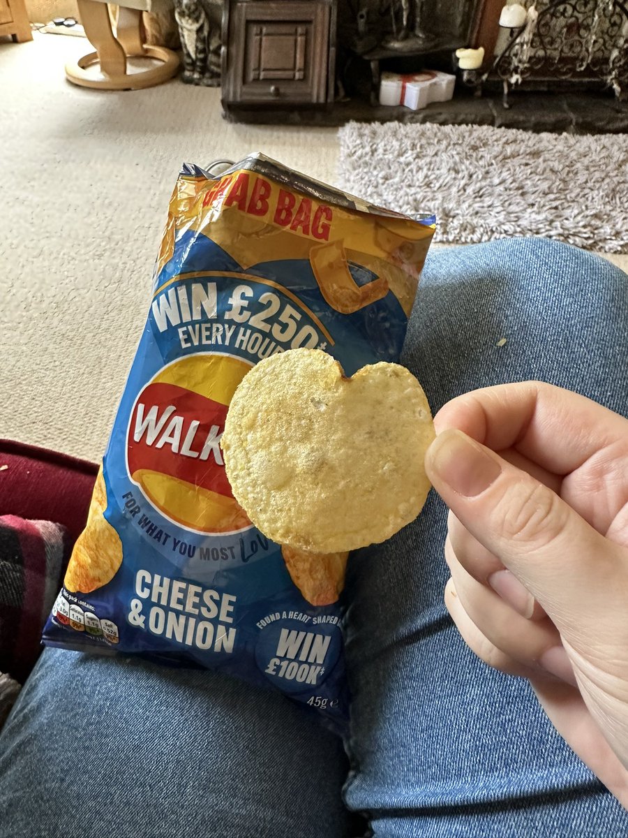 I love crisps almost as much as this crisp loves me <a href="/walkers_crisps/">Walkers Crisps</a> #lovefromwalkers