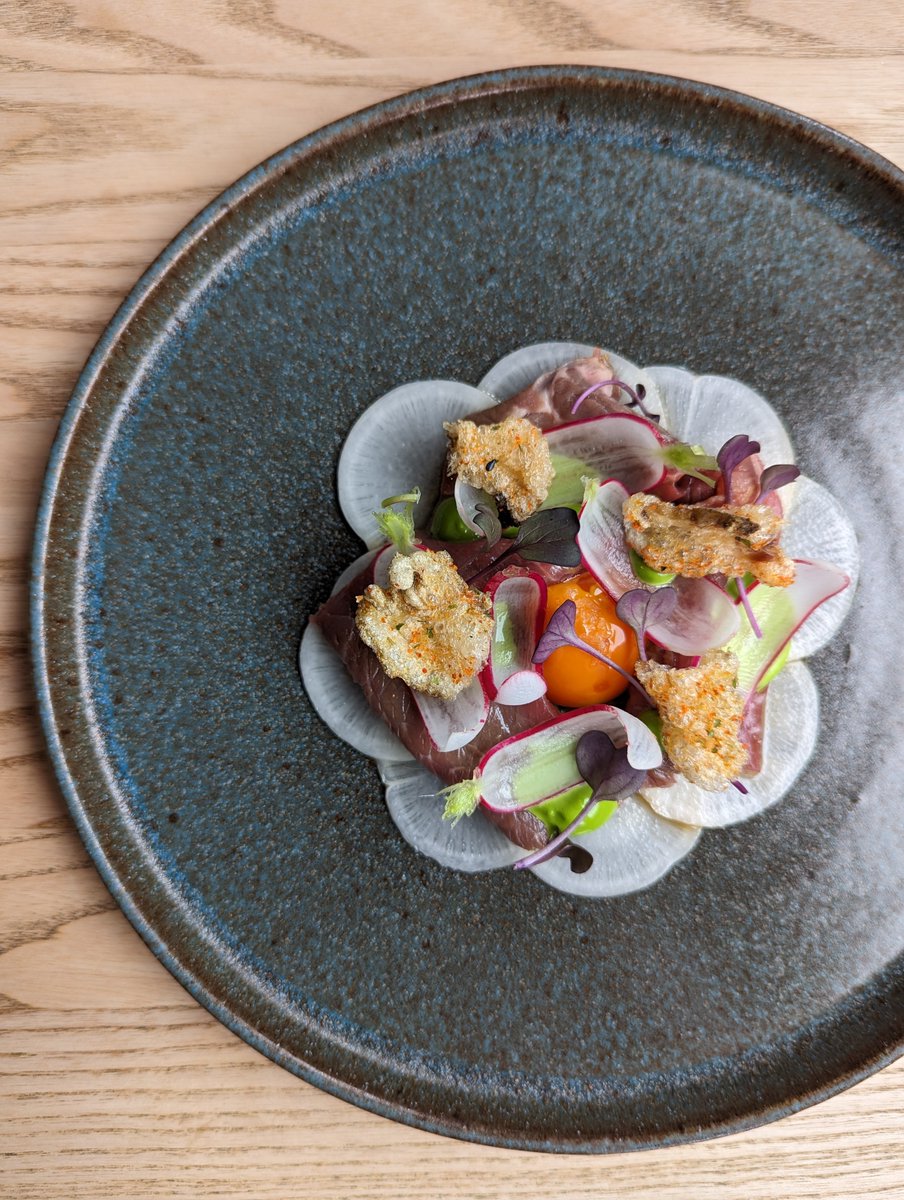 This Wednesday sees the launch of our April menu <a href="/CopperInk/">Copper & Ink</a> .

As always, the entire menu is available gluten free, we have a full pescatarian and vegan taster menu, and an amazing wine pairing and alcohol free pairing for all the taster menus.

Book at copperandink.com