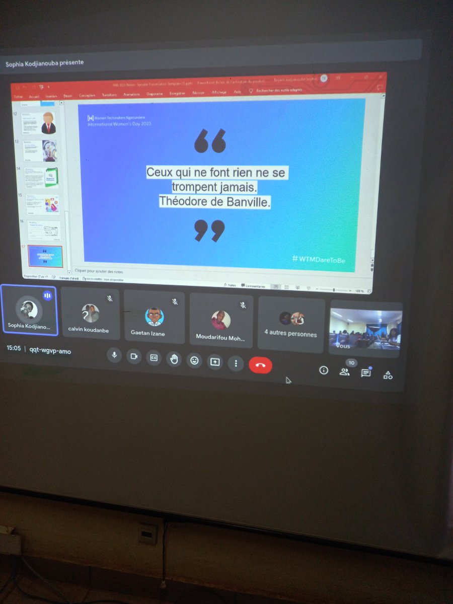 WTMndere's tweet photo. Présentation en cours de Sophie Taryam sur le Community et le social média management.

#WTMDareToBe
#IWD23
#WTMndere https://t.co/Gdrly9ofDB