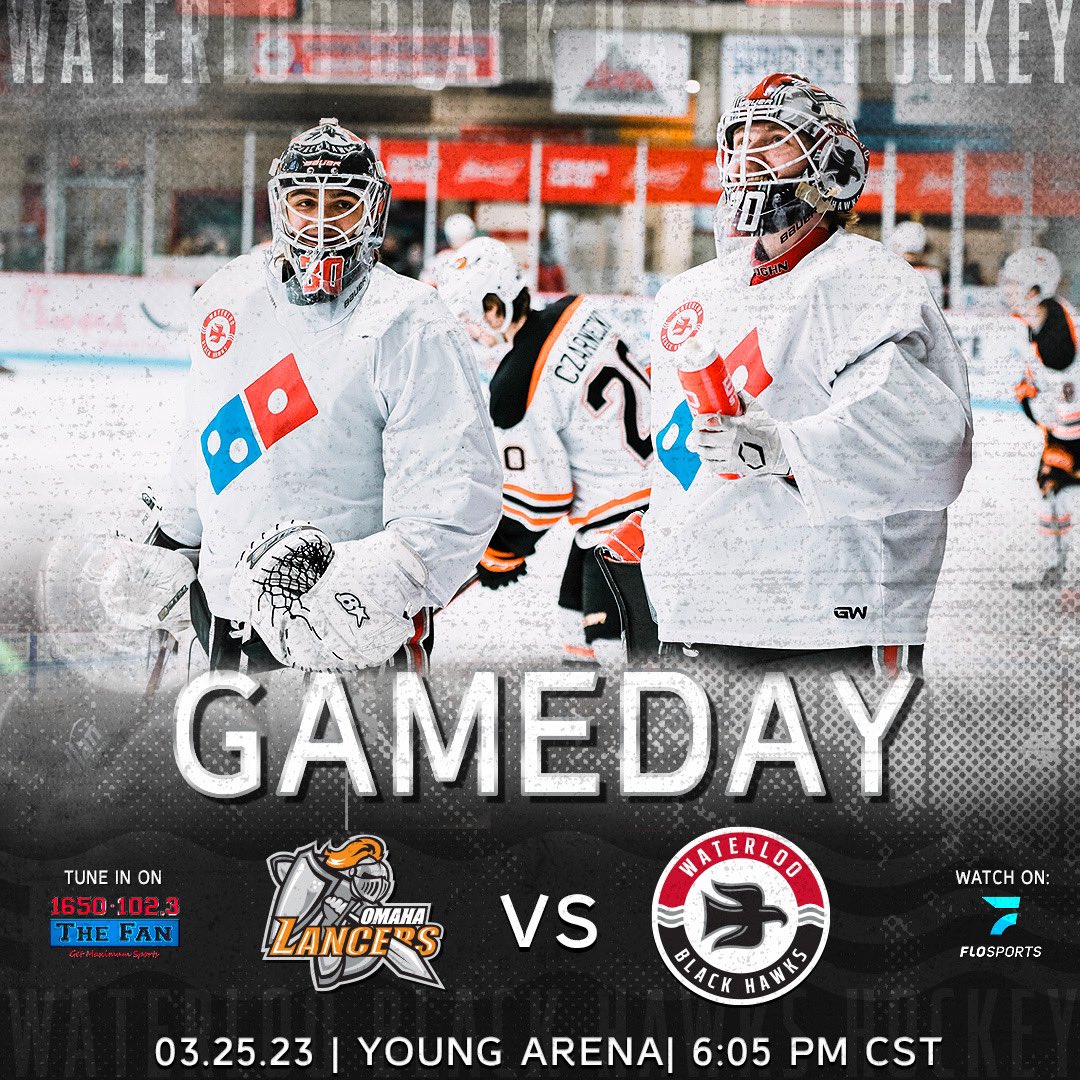 BlckHawksHockey's tweet photo. 🚨GAME DAY🚨

🆚: Omaha
⏰: 6:05 
🟣: @northerniowa Panther Pride Night
👨‍🎓: U.S. Air Force College Night
🏕️: Scout Night
✍️: Signature Saturday with Nate Benoit and Garrett Brown
🎉: Postgame Party with the 3 Stars of the Game @BWWings 
🔥: $3 Fireball
🎟️: https://t.co/NEzot8TiA7 https://t.co/VBRsU3rIz2