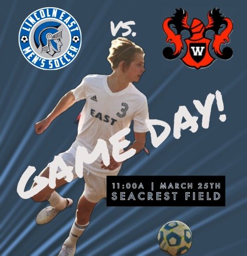 🔵⚪️ GAME DAY 🔴⚫️

<a href="/EastSpartans/">EastHighSpartans</a>
vs. 
<a href="/westside_soccer/">Westside Warriors - Boys Soccer</a> 

⏰11:00a
🏟 Seacrest
📺 tinyurl.com/spartans-live

<a href="/nebraska_talk/">Nebraska Soccer Talk</a>