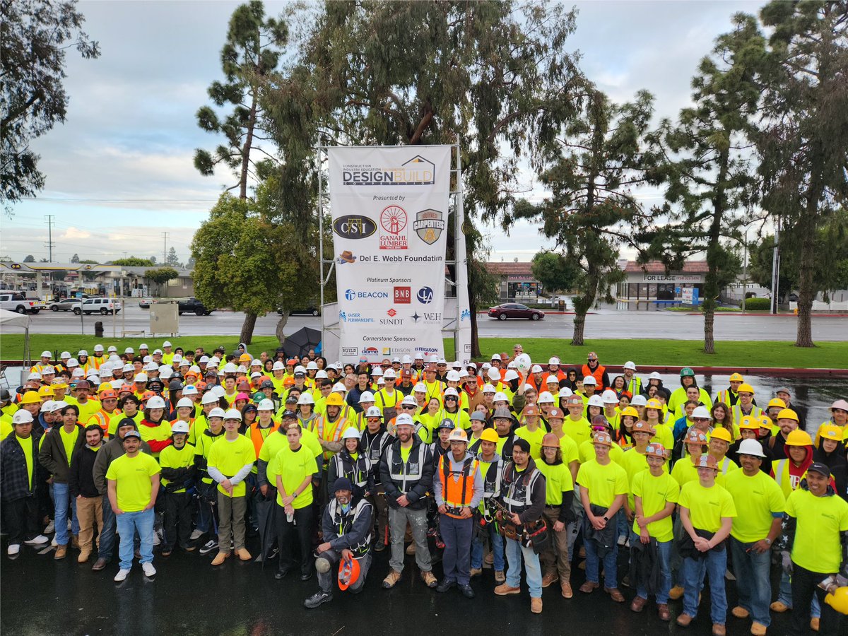 avhs_news's tweet photo. Our Construction Team was one of only 5 teams that finished their build this week for the @cie_foundation.  Competitors included 28 teams from various So Cal college programs and high school carpenter union programs.   The weather conditions were very challenging, but the https://t.co/bSnnp2ZnB9
