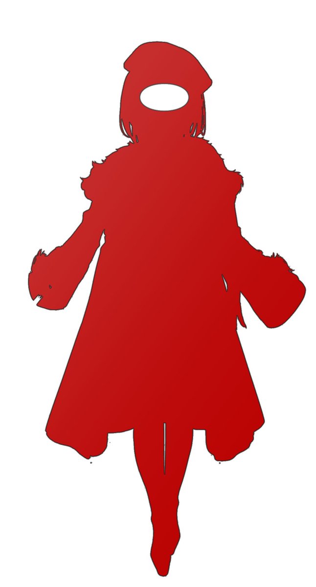 solo white background silhouette simple background full body red theme 1girl  illustration images