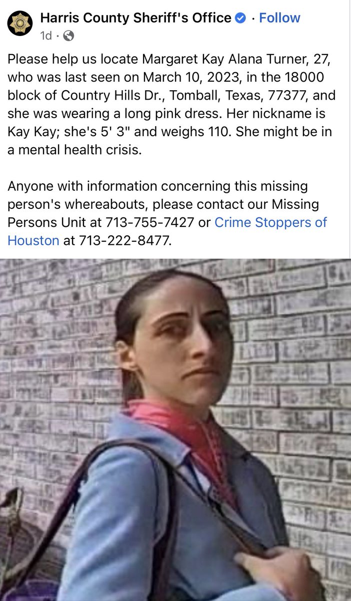 missingNamerica's tweet image. Kay-Alana Turner is officially a missing person and there was a possible sighting on 3/22/23 in Magnolia, TX. Please keep sharing her flyers and photos to find her! #LetsFindKay #KayAlanaTurner