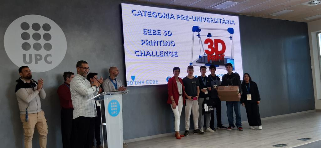 institutmvm's tweet photo. L'@institutmvm ha guanyat el 1r premi a la jornada d'impressió 3D #3DDayEEEB realitzat a l'@EEBE_UPC . Enhorabona!!!! https://t.co/RB0JtOBR8U