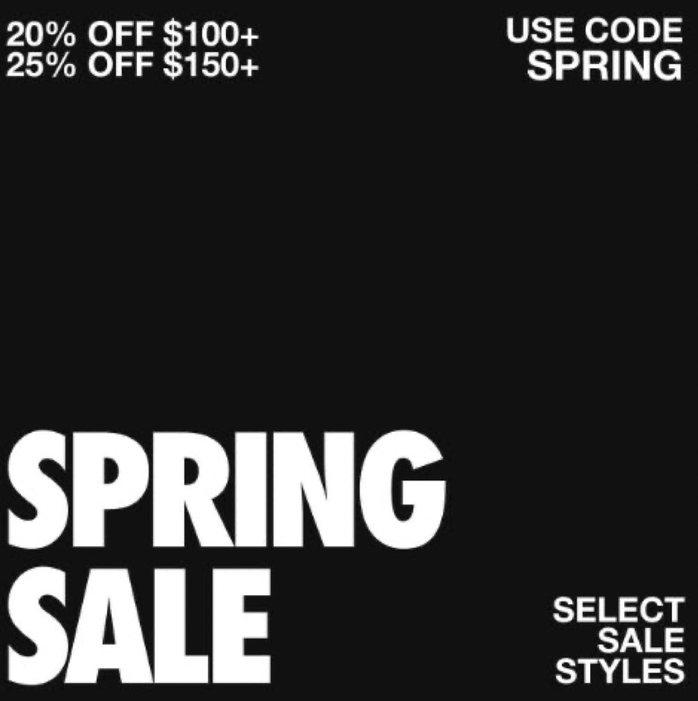 SNKR_TWITR on Twitter "AD ENDS TOMORROW 🚨 Nike Spring Sale 20 off