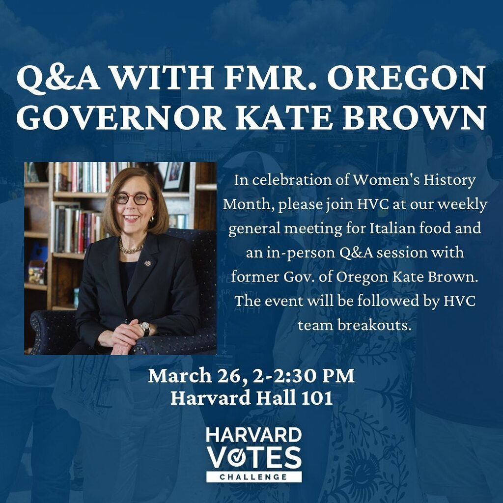 IOP Visiting Fellow Governor Kate Brown will be joining us at our general meeting this Sunday. There will be Italian food provided! We hope to see everyone there!🗳️