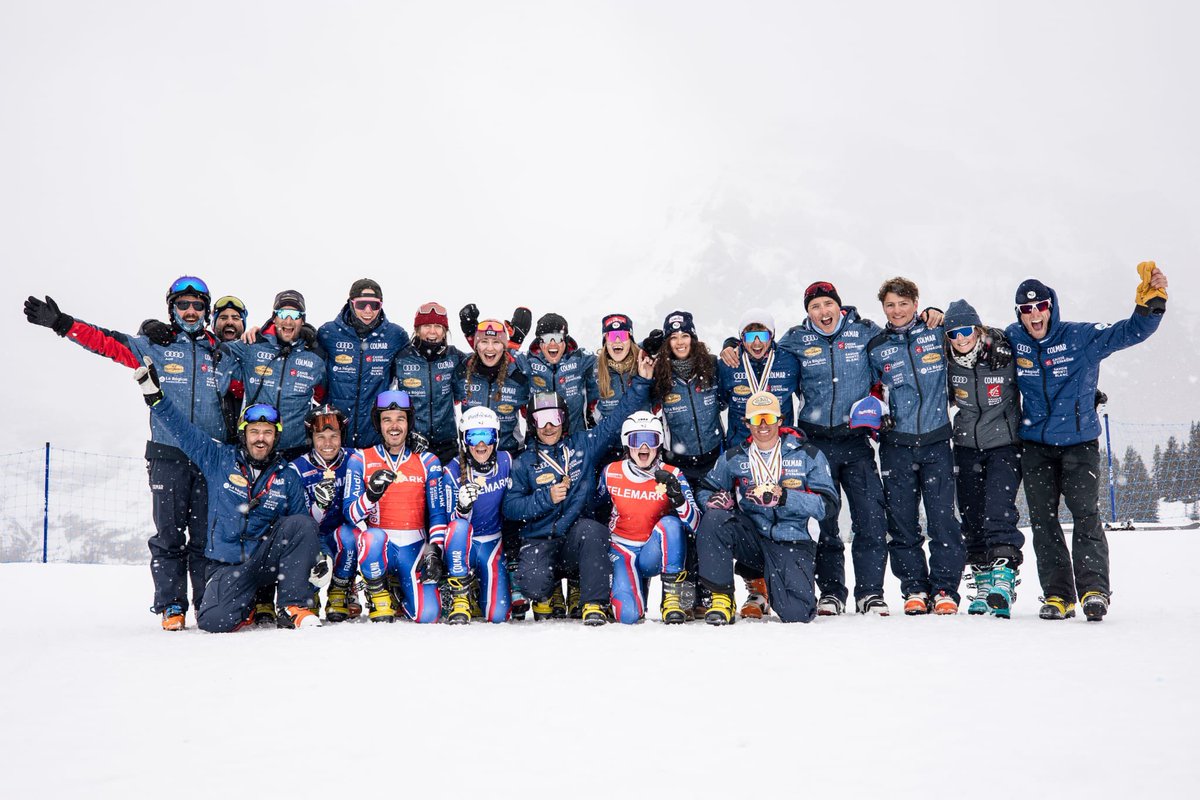 FedFranceSki's tweet photo. La meilleure team du monde : le telemark champion du monde en par-équipe 🤩🇫🇷🥇
Une saison formidable pour nos tricolores récompensée par ce titre mondial ! 💪🏼
📸 : FIS
#Formaderm #uyn #vola #sacp #nst #mbimmo #meglio https://t.co/uobR7x4bax