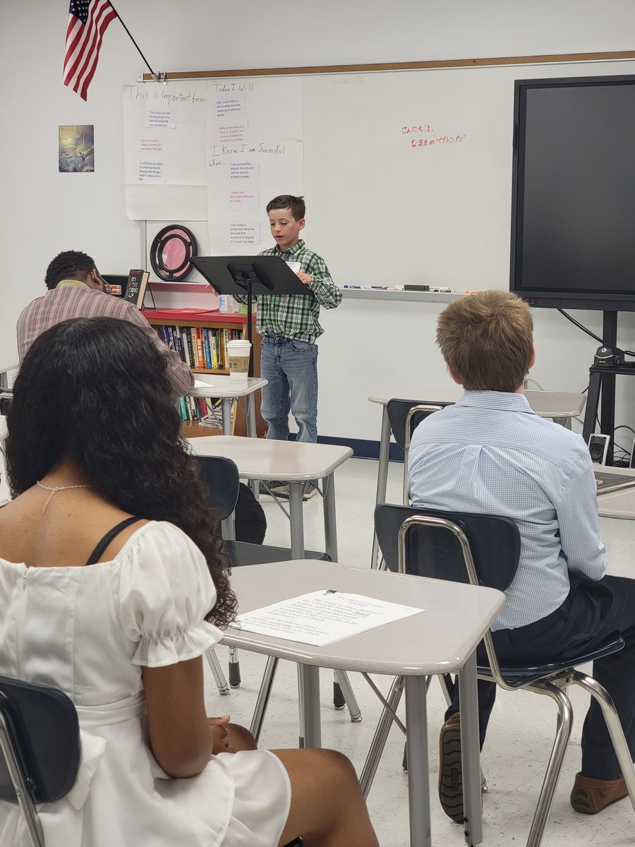 AliciaHaas1's tweet photo. Layne Haas representing Cumberland Middle School at the 4H competition. His speech was on Cows During the Civil War #wearecucps #cucps https://t.co/Qvo4qpQM5M