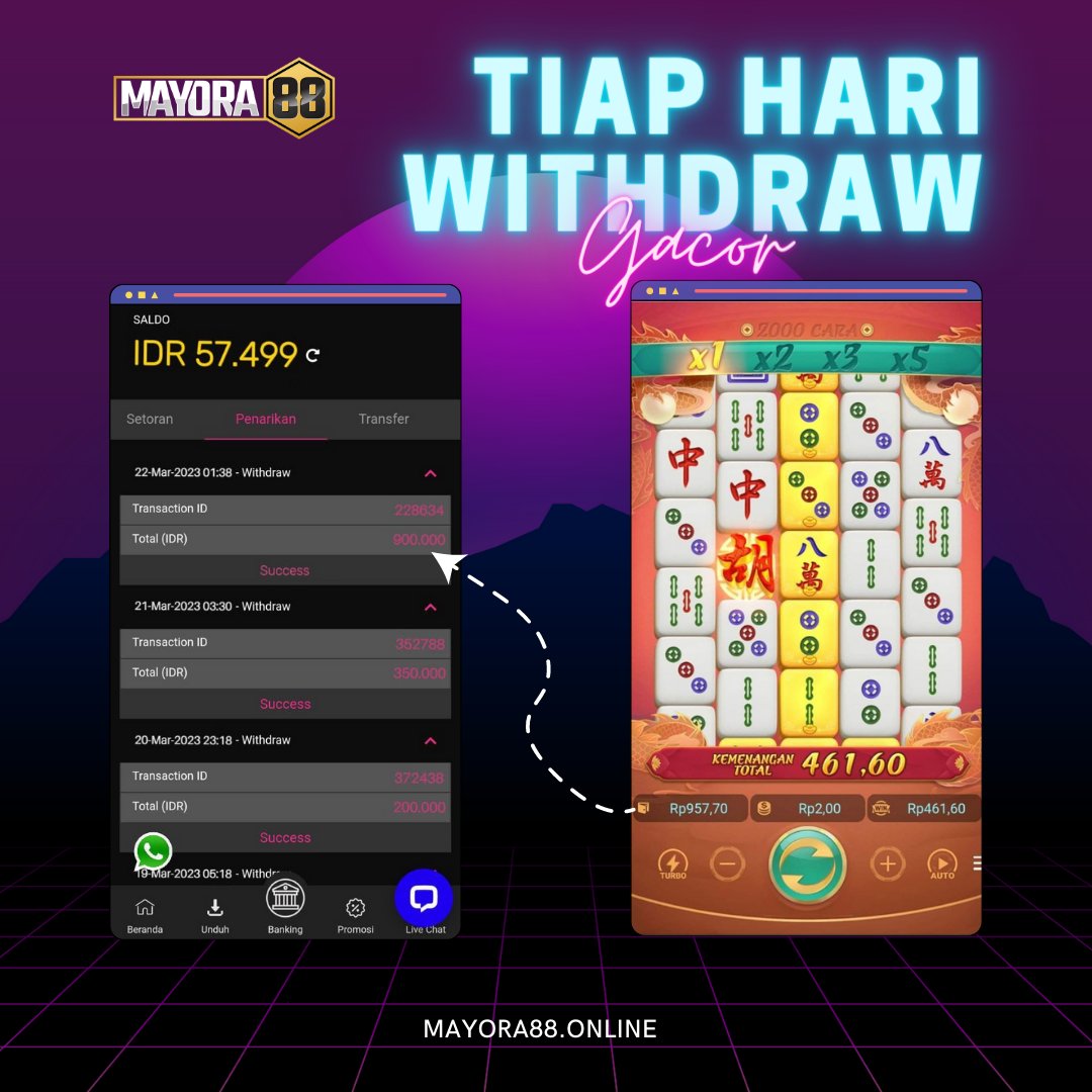 mayoraa88's tweet photo. RASAKAN SENSASI WD TIAP HARI DI MAYORA88 SITUS ANTI RUNGKAD
#slotgacorhari #rtpslotgacorhariini #mayora88 #princessgacorhariini #sweetbonanza #bonusdeposit #bonusdeposit100persen #rtpslotgacorhariini #giveawayindonesia #giveawayslot #merchandisegratis #slotgacorhari #slotgacor https://t.co/h62pB3nN7A