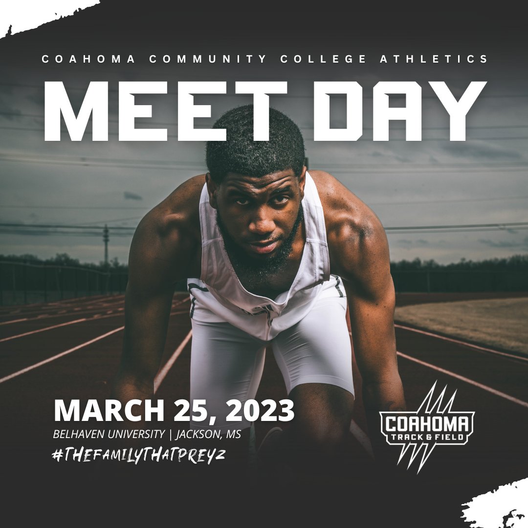 #CCCMEETDAY Coahoma Track &amp; Field opens up their season at Belhaven University today. Let's wish our Tigers good luck! #LetUsHearYouRoar #TheFamilyThatPreyz #RYSCOAHOMA