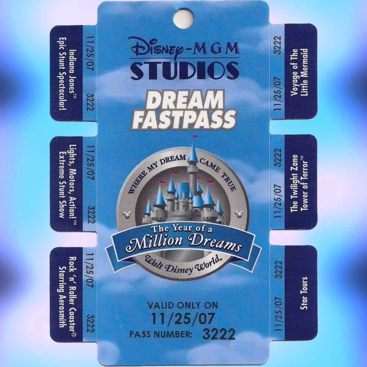 Parkeology's tweet photo. Did you or anyone you know win anything during the “Year of a Million Dreams”? From late 2006 through 2008 (that’s not a year BTW) Disney gave away Fast Passes, merch, trips &amp; more; we got jack, maybe a FP or two. Any big winners out there? Even this “Dream FP” would be awesome! https://t.co/6dTHtQEwIh